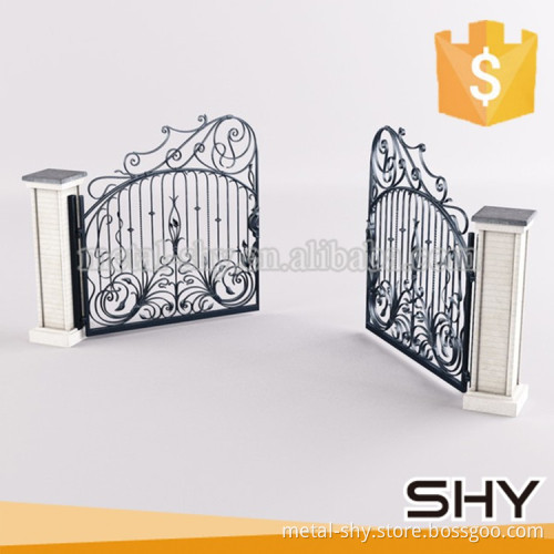 Wrought iron decorative Residental house yard gate fence gate